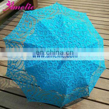 French Blue Royal Lace Parasol