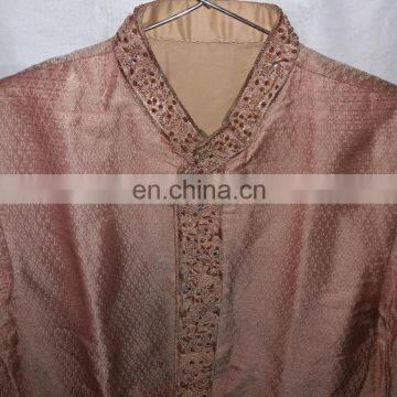 Ethnic Man's Wedding Zardosi Work Designer Sherwani Indian Kurta