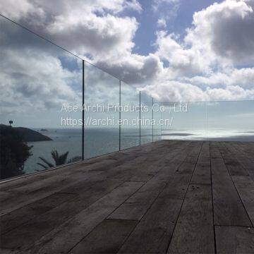 Aluminum U Channel Frameless Glass Railing Glass Balustrade photo-3