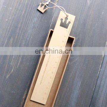 Creative Cute Hollow Wood Ruler 15cm For Students photo-6