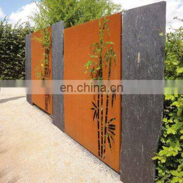 Modern Corten Steel Metal Yard Fence Panels With Cheap Price