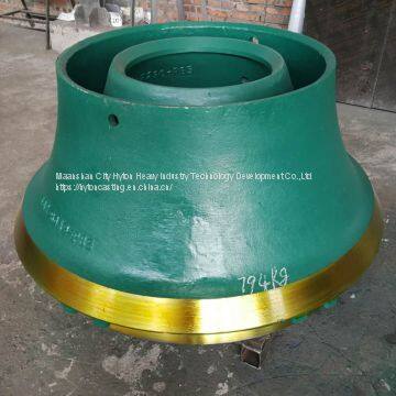 casting parts bowl liner mantle of high manganese steel suit gp500s metso nordberg cone crusher