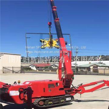 SPT Factory supply 3T 5T mini mobile spider crane with 2 years warranty