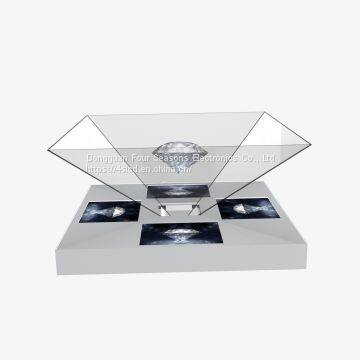 360 Degree Promotional Hologram Pyramid 3d Display Hologram Box 3d Hologram 120x120CM photo-4