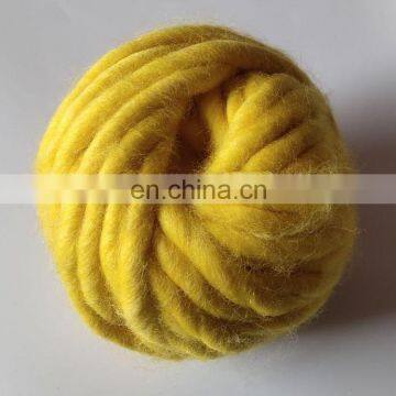 100% wool roving yarn for hand knitting sweaters undyed wool yarn