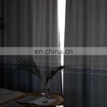Good Quality Simple Style Cotton Linen Fabric Decorative Striped Home Textile Blackout Shade Curtain photo-6