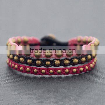 Bohemian Bracelet Wax Cord Wrap Jewelry Wholesale XE09-198