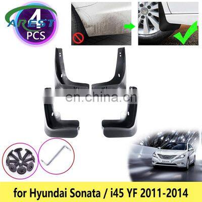 4 штуки для Hyundai Sonata i45 YF 2011, 2012, 2013, 2014. Брызговики, защитные кромки колесных арок, автомобильные аксессуары