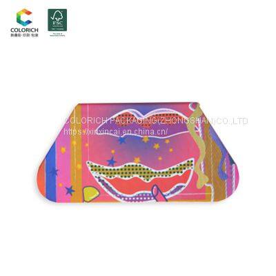Wholesale cardboard empty eyeshadow palette empty makeup palette magnetic paper case 24 pan eyeshadow palette with mirror