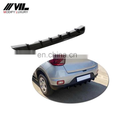 Hot glossy black fiberglass rear diffuser for Hyundai Venue