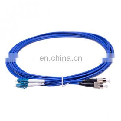 LC-FC Duplex Spiral Armored Optical Single Mode Fiber Patch cord kabel serat patch Fiber Jumper armoured optical patch cord