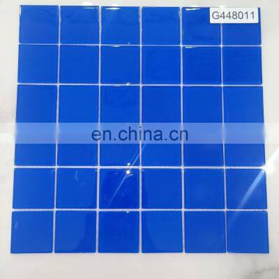 48 x 48mm chip Size Swimming Pool Mosaic Tiles Glass Mosaic Products for Shower Floor