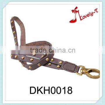 Long leather key chain rope customized rivets leather custom key chain,neck hanging leather key chain