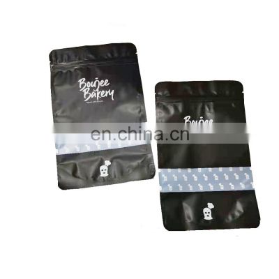 biodegradable custom Logo resealable matte doypack mylar ziplock bags black pvc foil with window