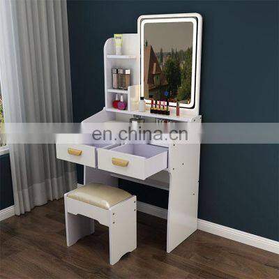 Modern Room Furniture Vanity Dressers With Light Touch Screen Mirror