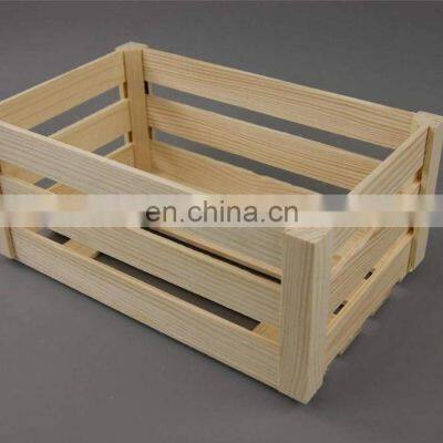 Plain Unpainted Wooden Set Crate Storage Box Small Craft Box photo-2