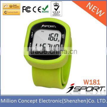 Colorful Fitness Silicone Pedometer Watch