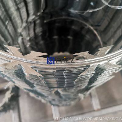 CBT-60 Galvanized Steel Razor Wire 450mm Diameter Used With Chain Link Fence photo-2