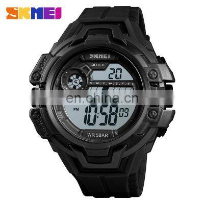 SKMEI 1383 Men's Sport Watch Japan Digital Movement Multi-function Plastic Outdoor Sport Watch