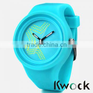 Promotional silicone rubber watch,5ATM silicone watches own logo,silicone jelly watch