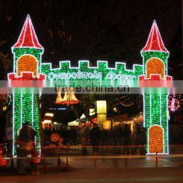 New style light christmas arch door for park