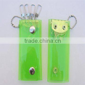 green soft pvc plastic key bag