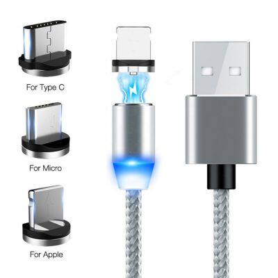 Factory Direct sale 3 in 1 usb charging cable Magnetic fast 3A charging data Cables