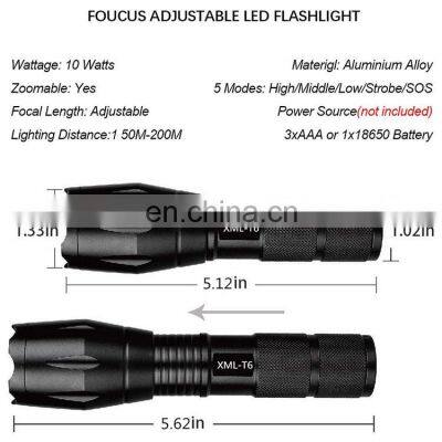 Handheld Torch Light Flashlights Zoom With Power Bank Flashlights Torches Tactical LED photo-5