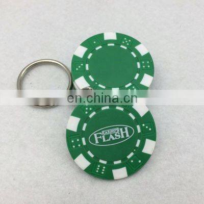 Plastic Clay OEM Poker Chip With Keychain photo-2