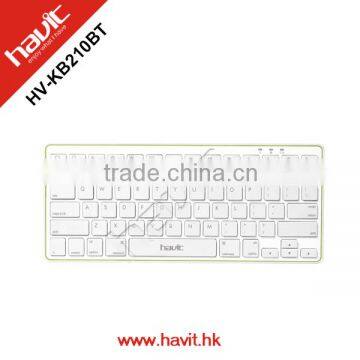 2014 new promotional items white mini bluetooth keyboard compatible with Apple MAC, mini wireless keyboard