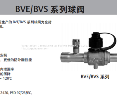 Emerson BVE/BVS Ball valve series BVE-014、BVE-038、BVE-012