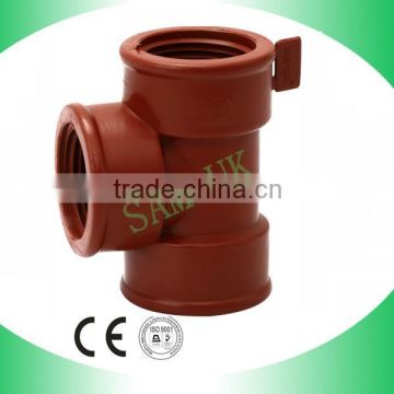 CE and ISO 9001Certification PP Female Tee female tee pipe threaded