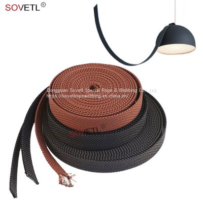 Plusminus conductive textile ribbon conductive webbing for lighting system textile belt