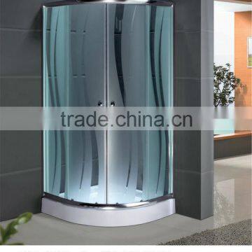 ABS 6mm wat glass with silk printing shower enclosure