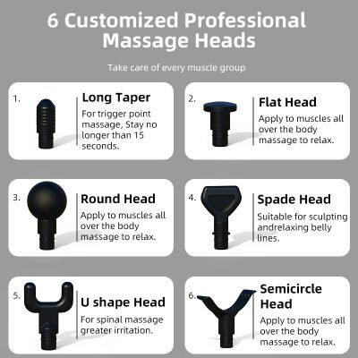 Fitness Equipment Exercise Gear Home Gym Electronic Massage Gun 7.4V Fascia Gun 7 Gears With 4 Heads photo-3