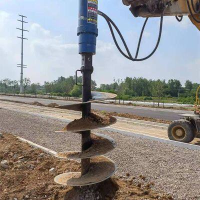 Easy Drilling Earth Auger Drill High Quality Mounted Core Rock Drill Attachment for Excavator photo-3