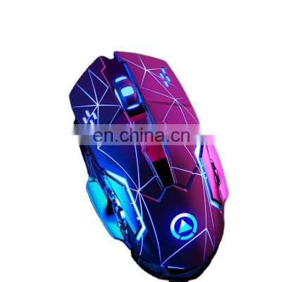 High quality mouse game notebook PC desktop accessory 1600DPI radio race mouse blue light effect