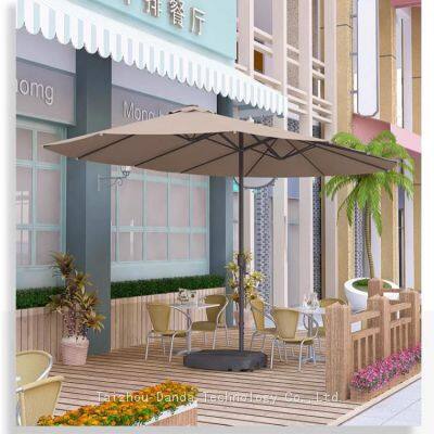 for outdoor hotel use three-head umbrella