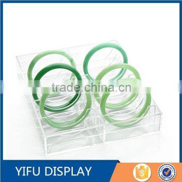 Clear Acrylic 20 Slots Bracelet Display Tray Jewelry Display Case Bangle Bracelet Storage Organizer