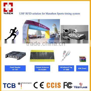 UHF RFID sports events timing system for marathon, bicycle