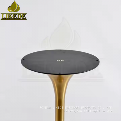 Hot Sale Brushed Gold SS304 Stainless Steel Table Base Elegant Furniture Legs for Bar Tables photo-4