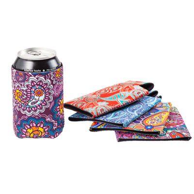 Wholesale 12oz Portable Waterproof Collapsible Can Holder Neoprene Sublimation Can Cooler