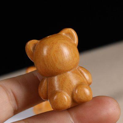 Woodcarving Wishing Bear Desktop Ornament photo-5