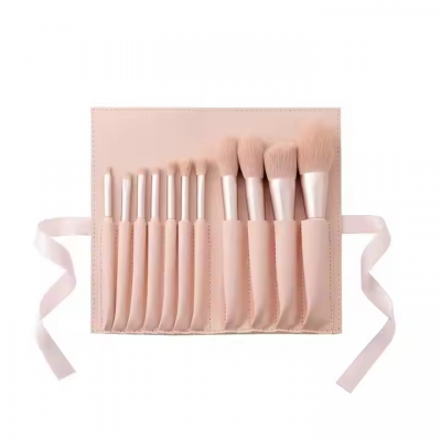 11pcs Foundation Buffing Makeup Brush Set Vegan Professional Private Label Pink Makeup Brushes Cosmetics Tools Cheap Brush Set photo-5
