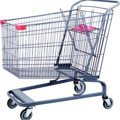European Style Supermarket Metal Shopping Hand Trolley photo-3