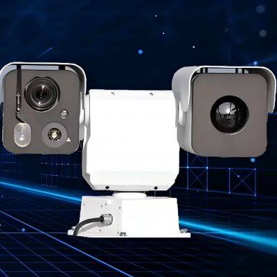 Camera de seguran?a PTZ multi-espectro inteligente PC5 com imagem térmica 1280×1024 e imagem visível HD 4MP