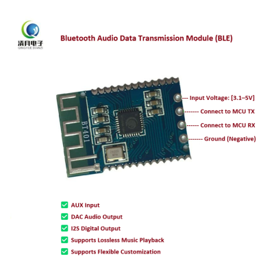 BT401 Dual-Mode Bluetooth Module 5.0 with Built-in Prompt Sound External SPI Flash TF Card USB Audio BLE Data Transmission UART AT Command Control