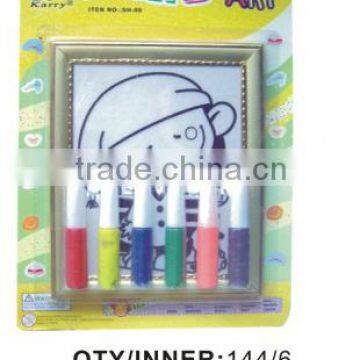high quality non-toxic fashionable color sand art for kids passed ASTM D4236 EN71 testing standard