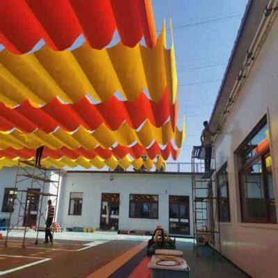 Детский сад потолочная занавеска, наружная электрическая солнцезащитная потолочная занавеска, электрическая солнцезащитная потолочная занавеска для детского сада на площадке