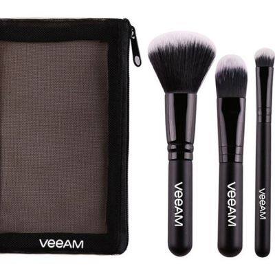 Custom 4pcs Travel Makeup Brush Set with Pouch